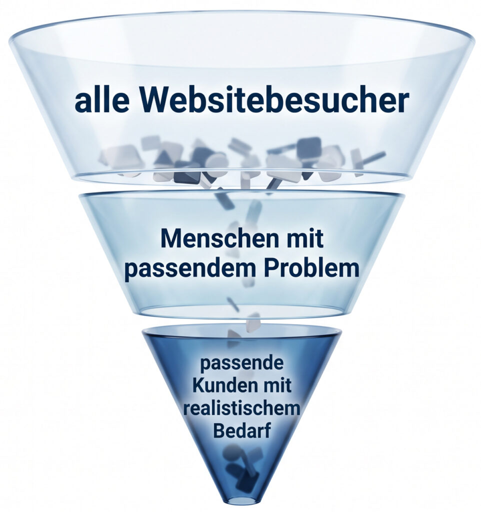 Website als Filter für passende Kunden und qualifizierte Anfragen